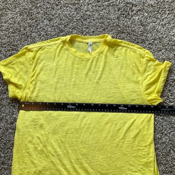 Free People FP Movement Yellow Short Sleeve T-Shirt Sz XS Summer Sheer Beach - Picture 6 of 10